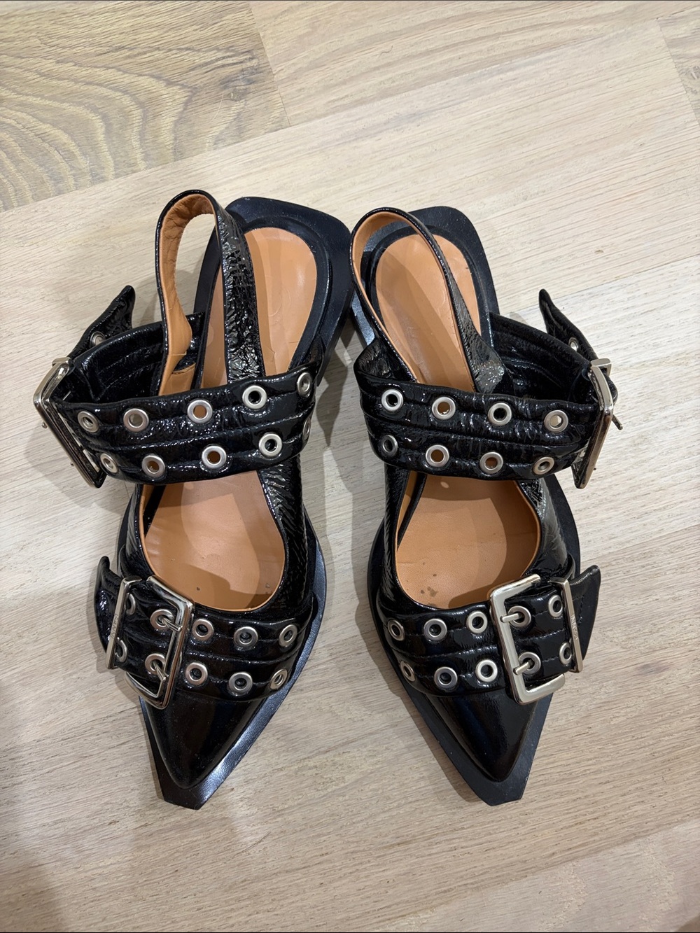 GANNI Slingback Flats Size 36